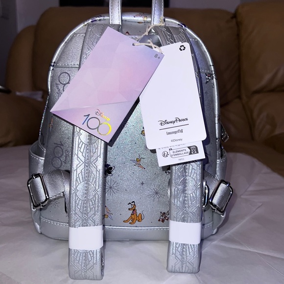 New!! Disney 100th Anniversary Platinum Mickey & Friends Mini Backpack - Picture 15 of 16